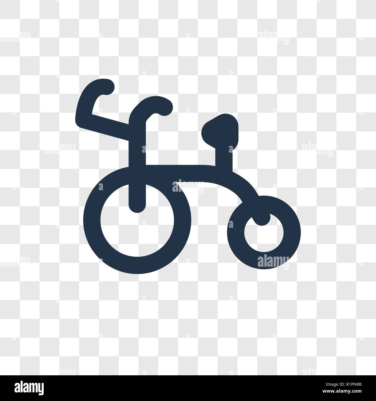 Tricycle vector icon isolated on transparent background, Tricycle