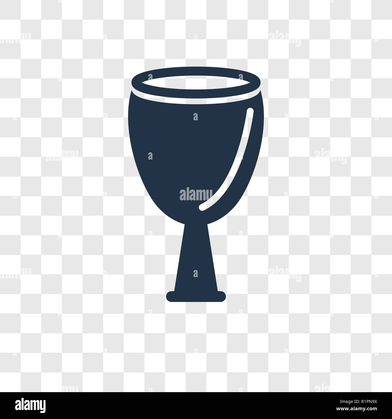 Wine vector icon isolated on transparent background, Wine transparency logo concept Stock Vector