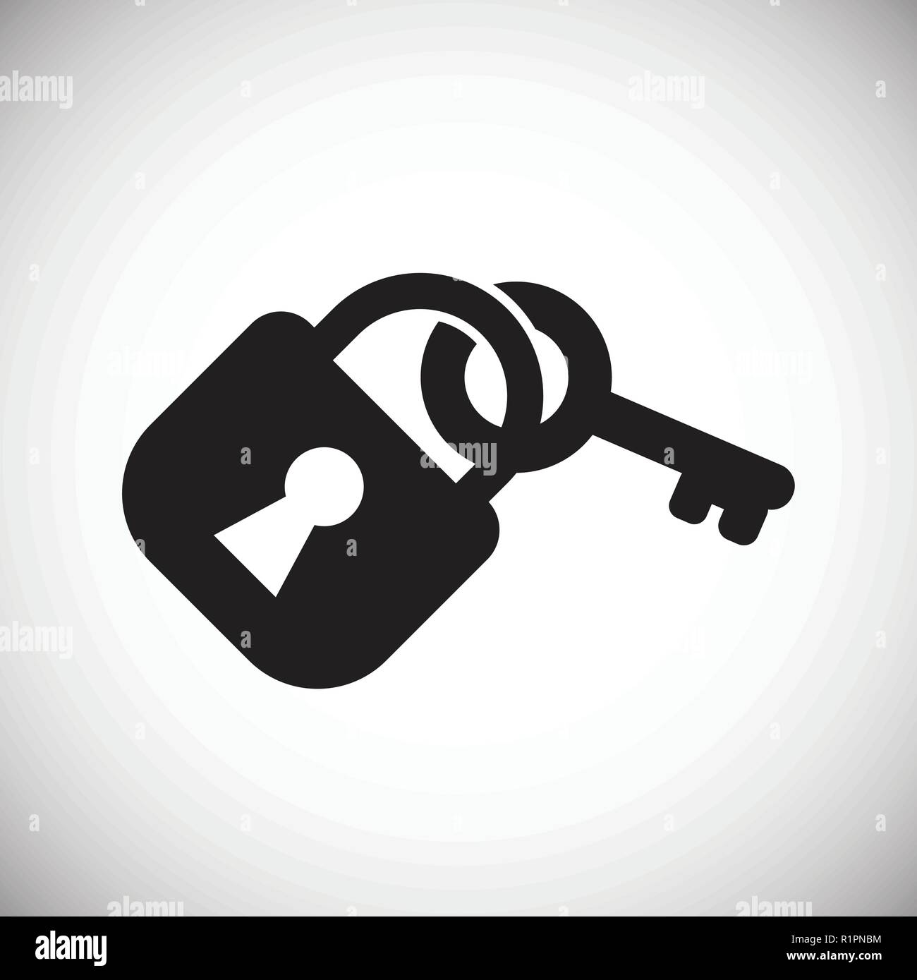 Lock with key on white background icon Stock Vector Image & Art - Alamy