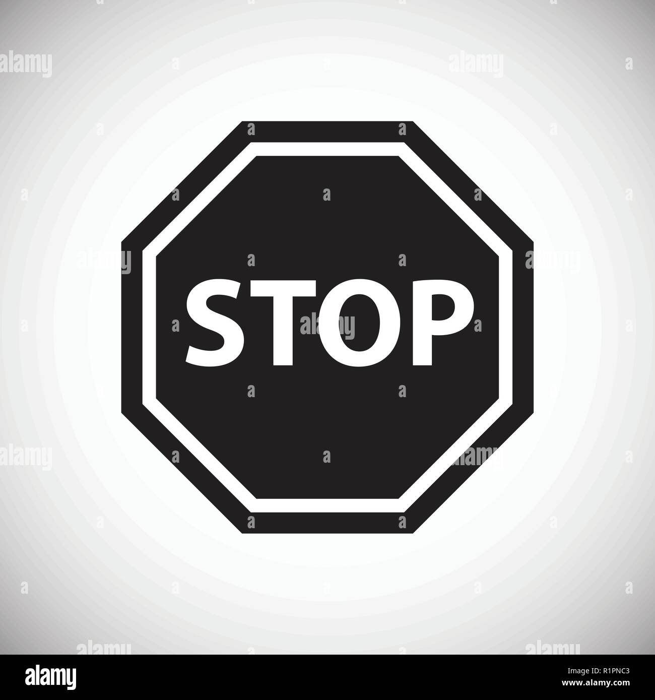 Security stop sign on white background icon Stock Vector Image & Art ...