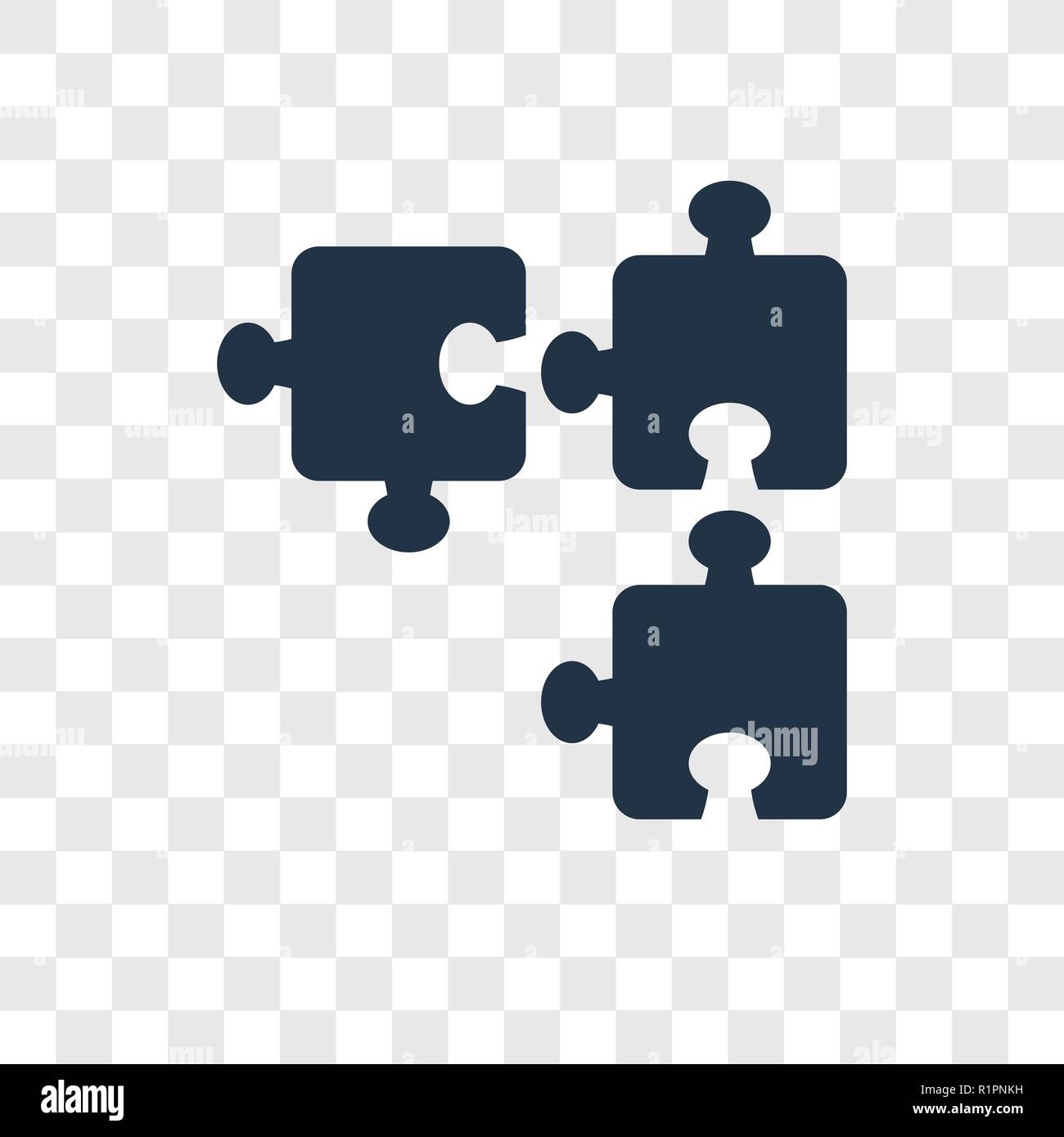 Puzzle Vector Icon Isolated On Transparent Background Puzzle Transparency Logo Concept Stock Vector Image Art Alamy