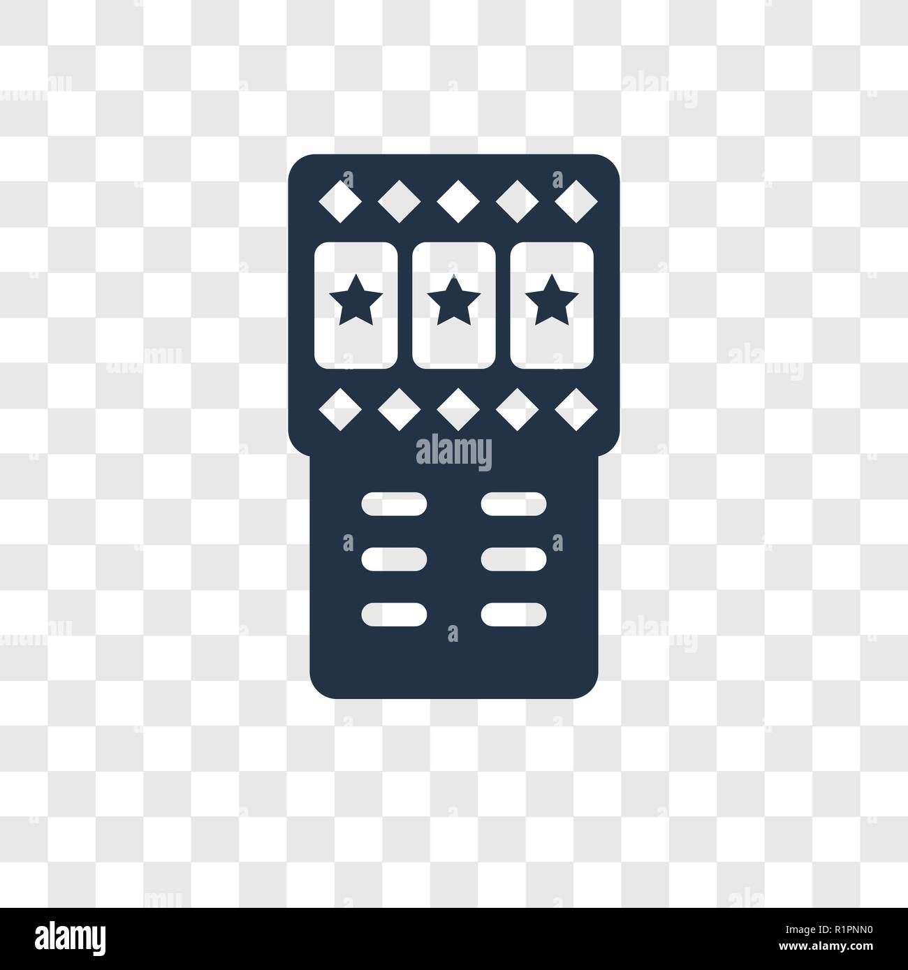 Slot machine vector icon isolated on transparent background, Slot
