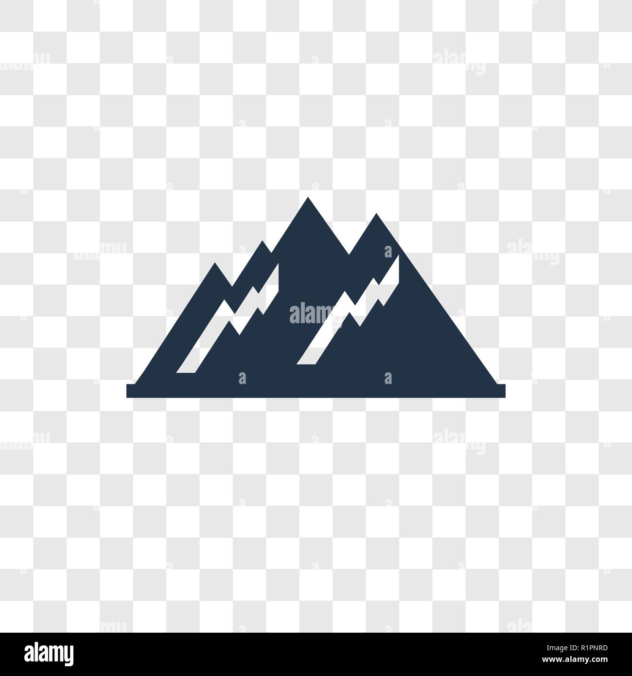 Mountain Vector Icon Isolated On Transparent Background Mountain Transparency Logo Concept Stock Vector Image Art Alamy