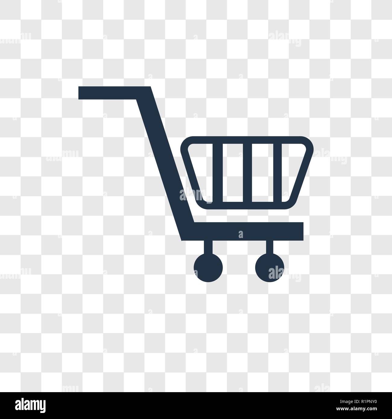 Shopping cart vector icon isolated on transparent background, Shopping ...