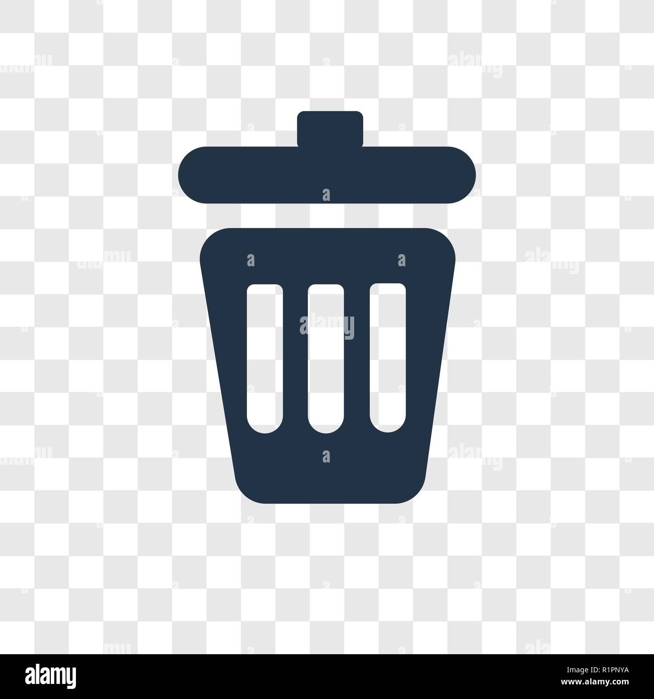 Garbage vector icon isolated on transparent background, Garbage ...