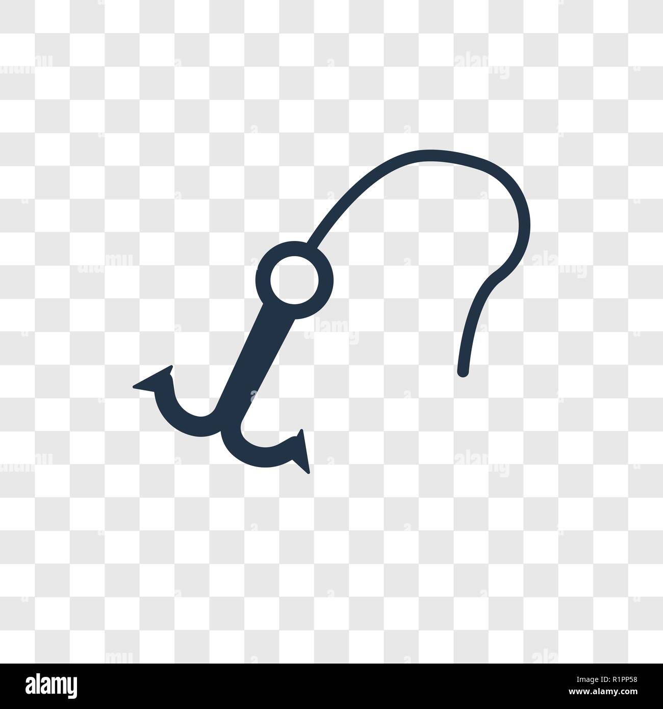 Hook vector icon isolated on transparent background, Hook