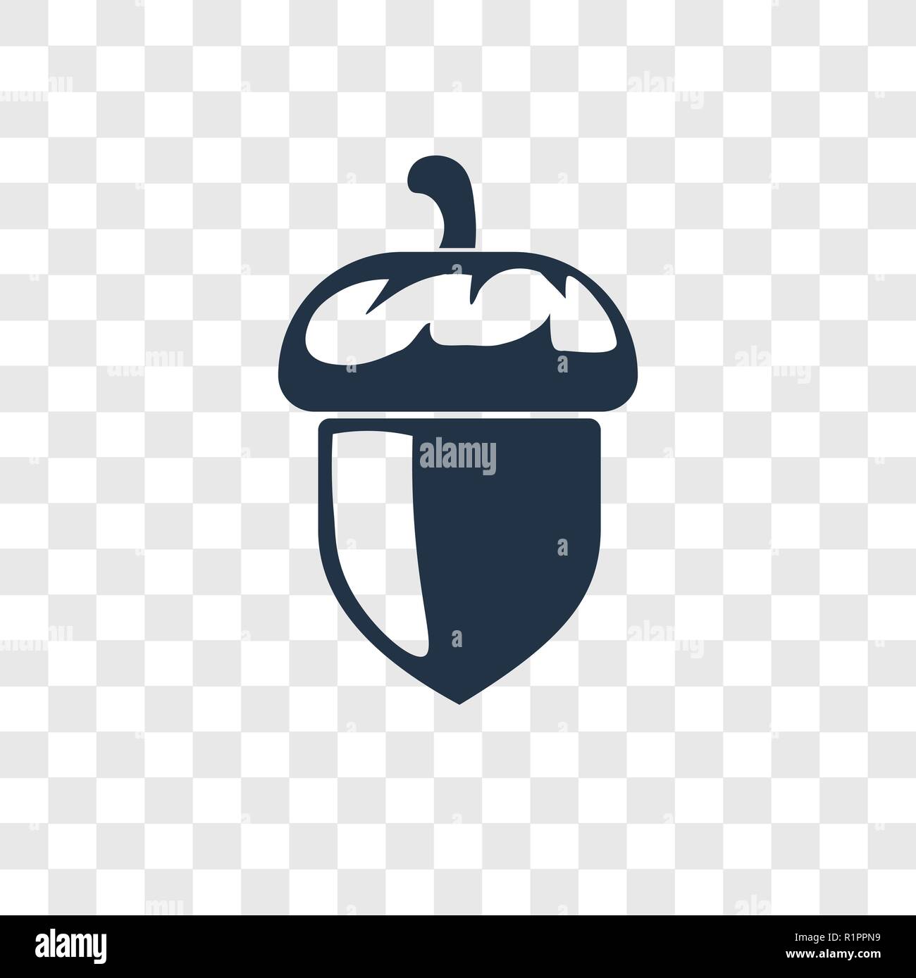Acorn vector icon isolated on transparent background, Acorn ...