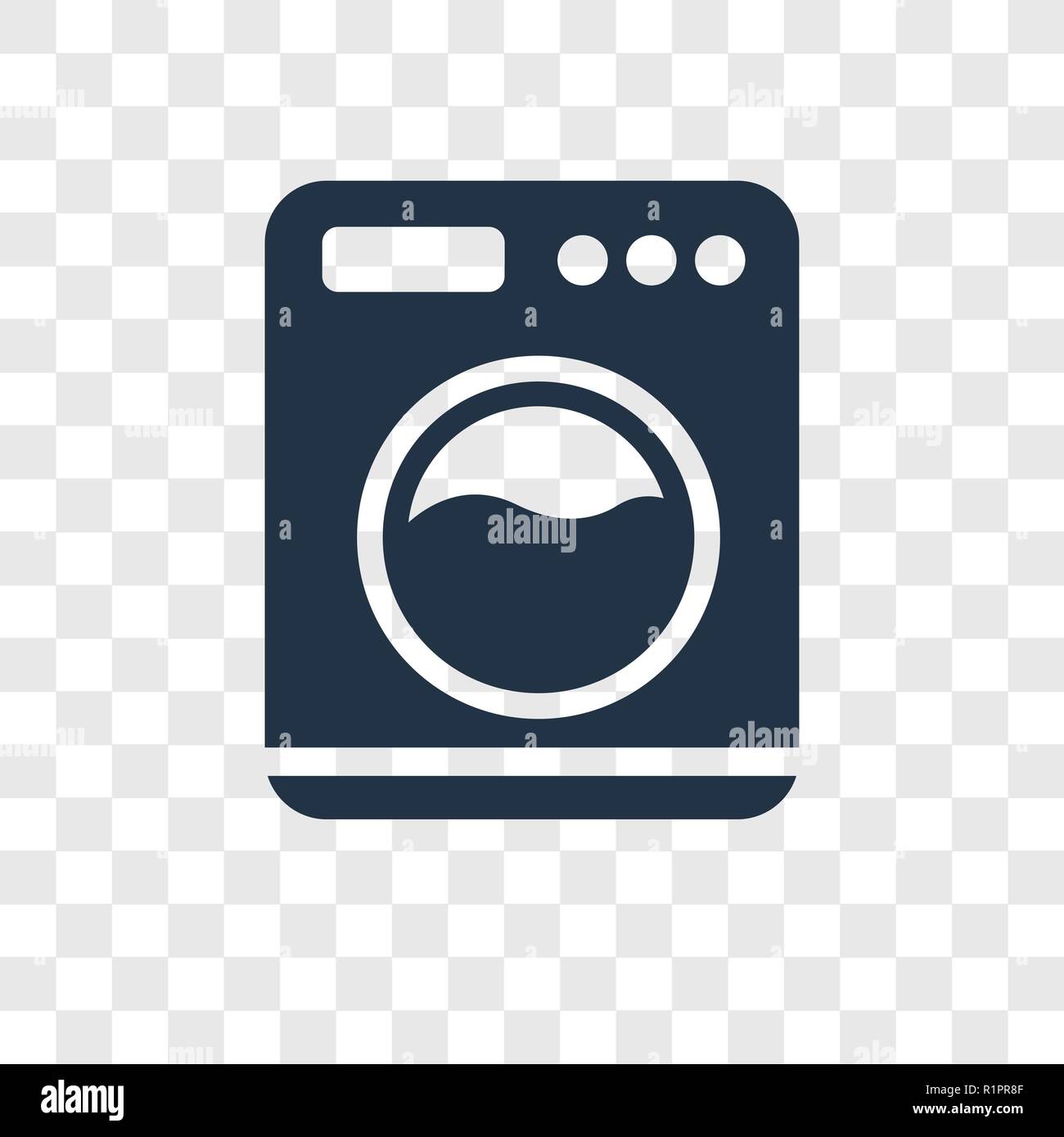 Washing Machine with Dots vector icon isolated on transparent