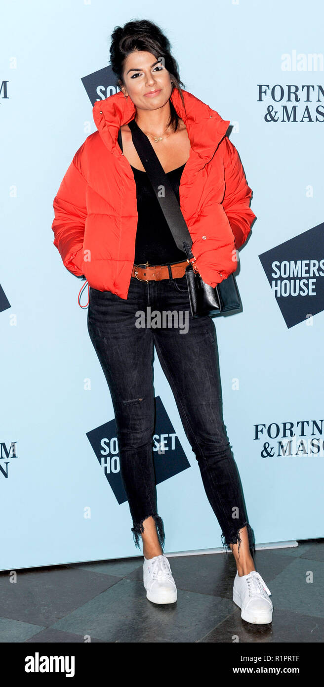 Photo Must Be Credited ©Alpha Press 080011 13/11/2018 Ruby Bhogal at the launch of Skate at Somerset House with Fortnum & Mason at Somerset House in London. Stock Photo