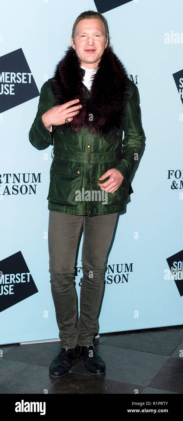 Photo Must Be Credited ©Alpha Press 080011 13/11/2018 Henry Conway at the launch of Skate at Somerset House with Fortnum & Mason at Somerset House in London. Stock Photo