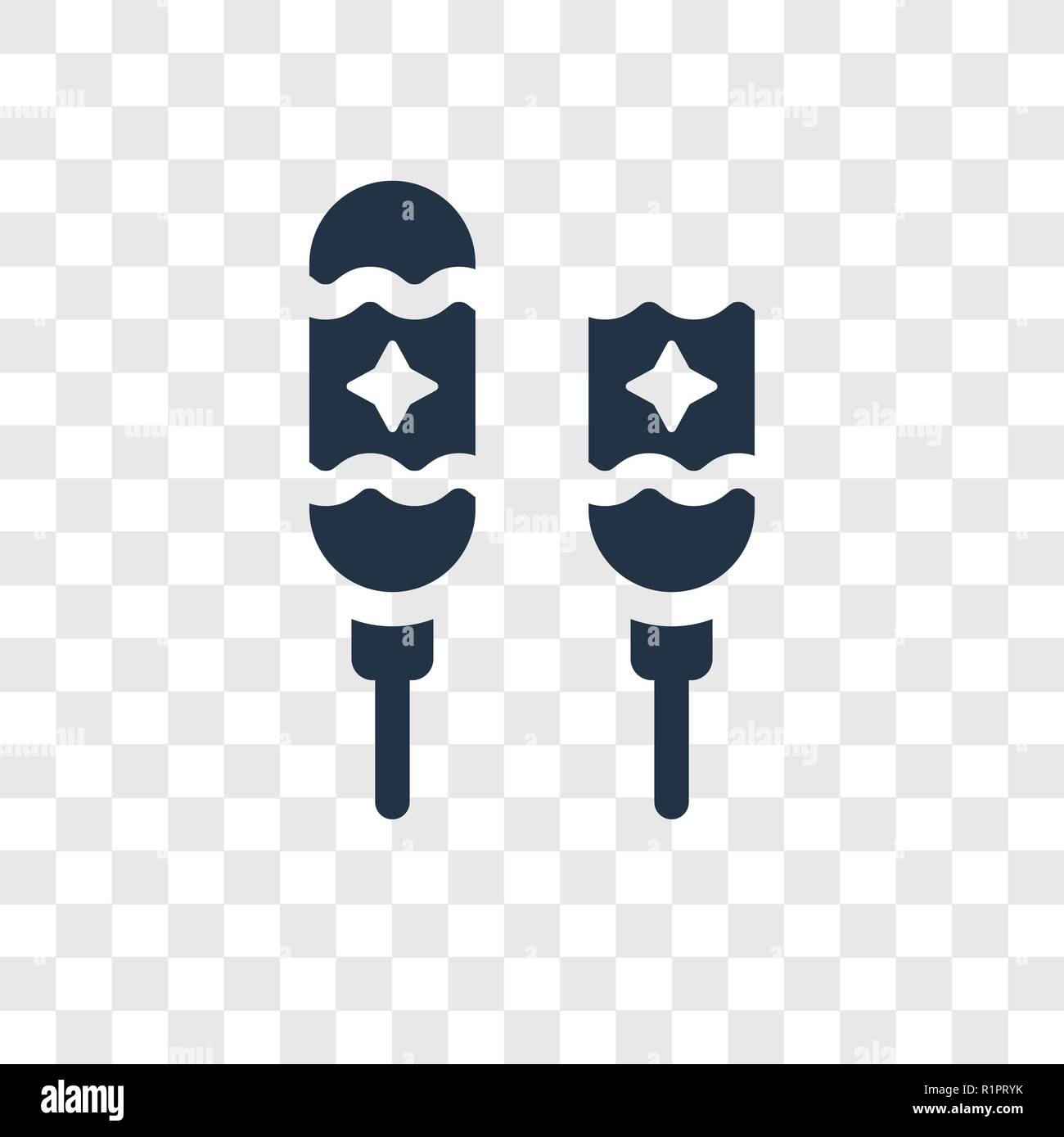 Corndog vector icon isolated on transparent background, Corndog transparency logo concept Stock Vector