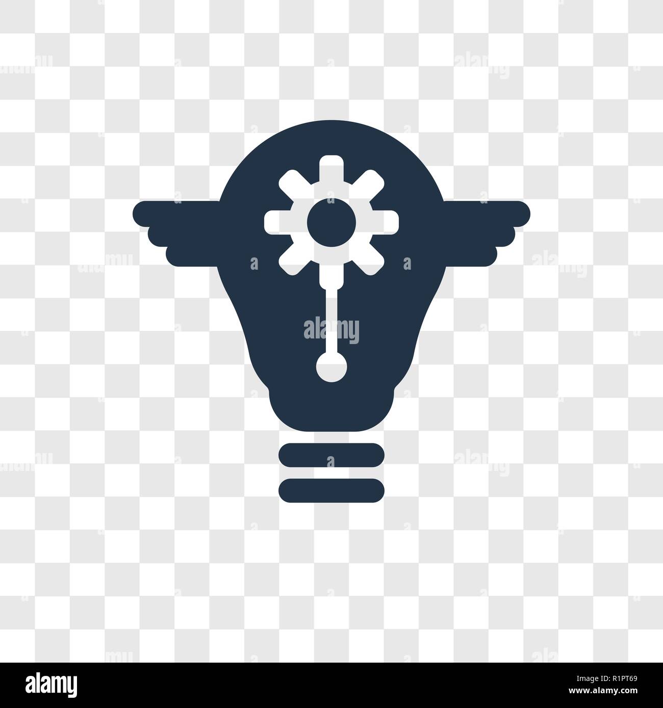 Idea vector icon isolated on transparent background, Idea transparency ...