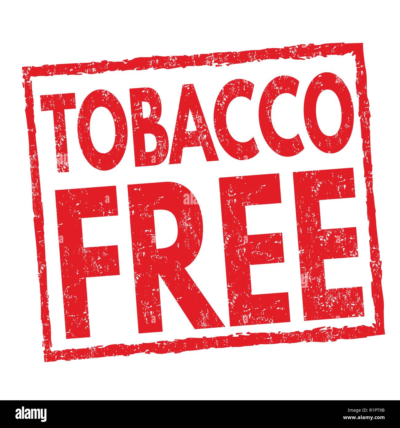 Tobacco free sign or stamp on white background, vector illustration ...