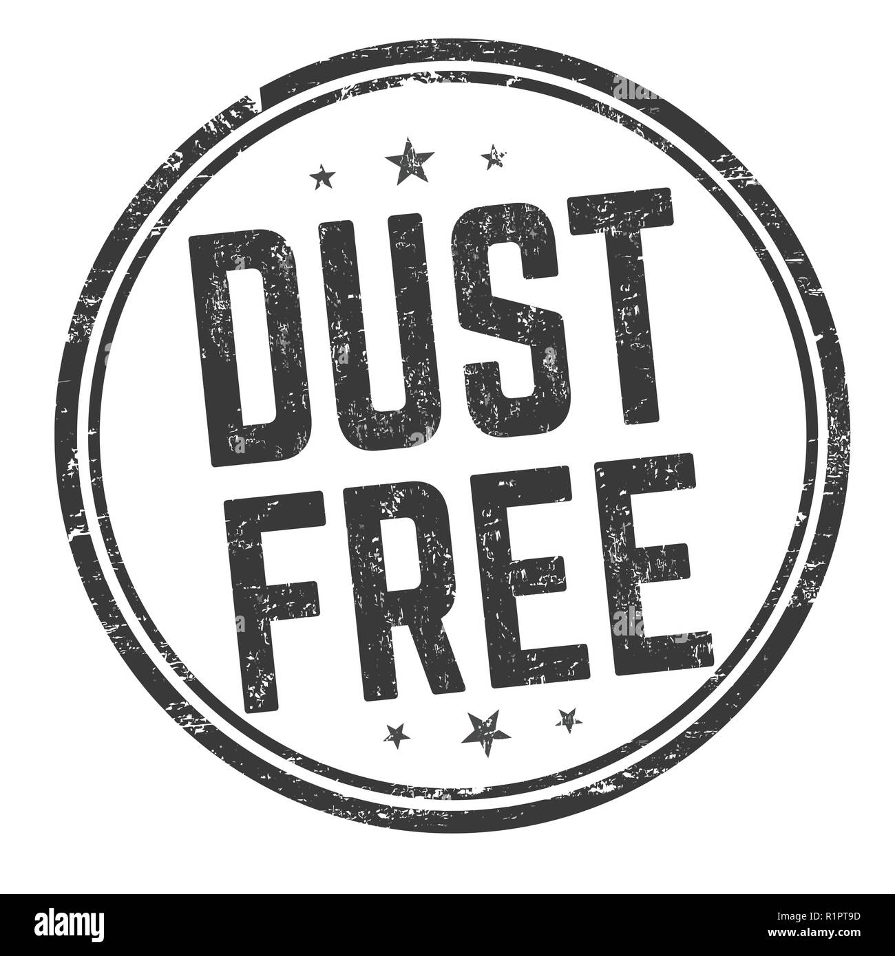 Dust free sign or stamp on white background, vector illustration Stock Vector