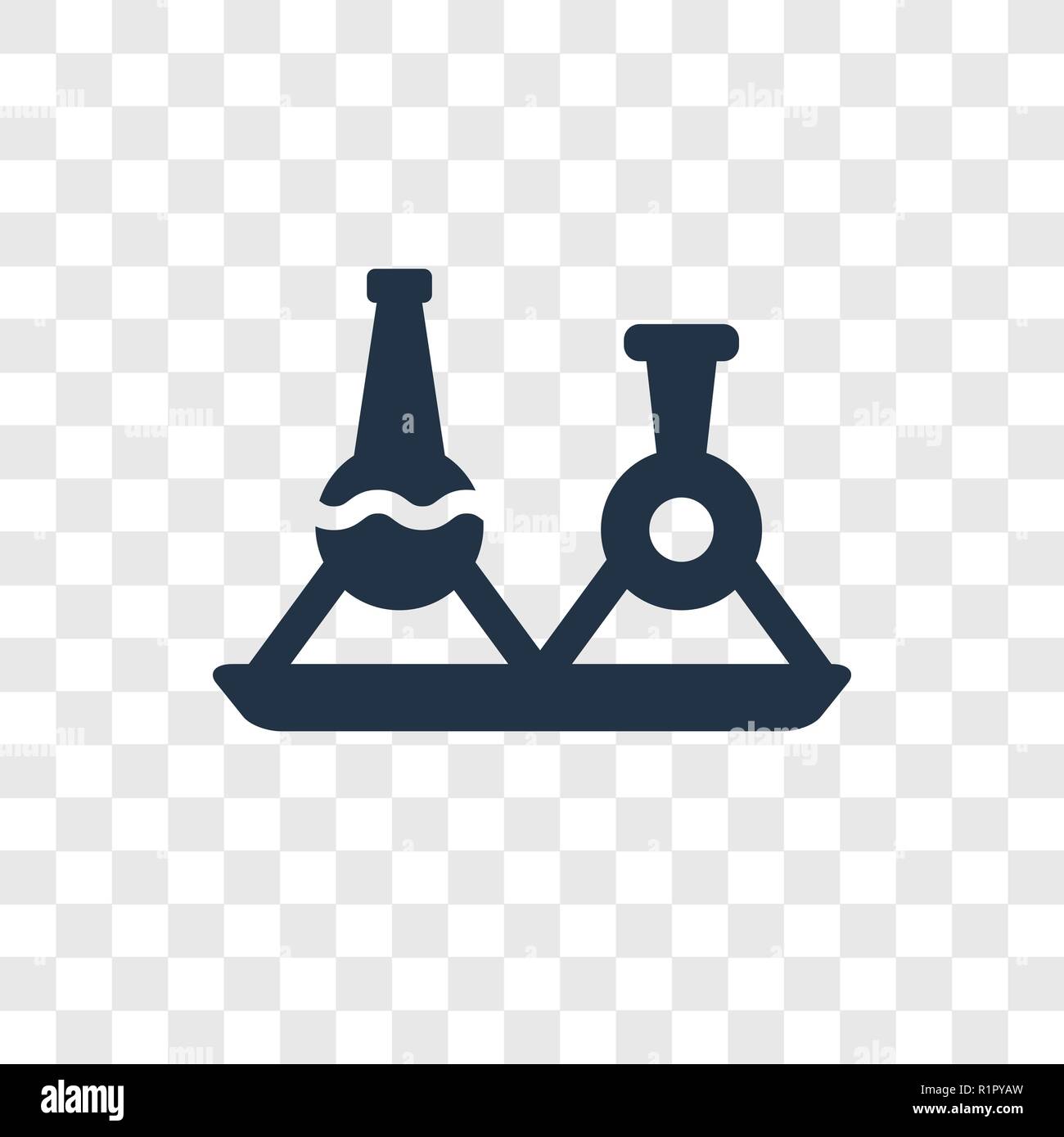 Flask vector icon isolated on transparent background, Flask ...