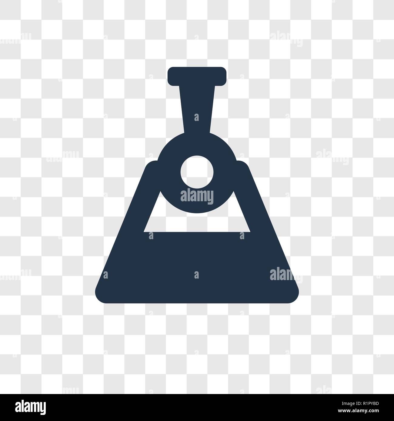 Flask vector icon isolated on transparent background, Flask ...