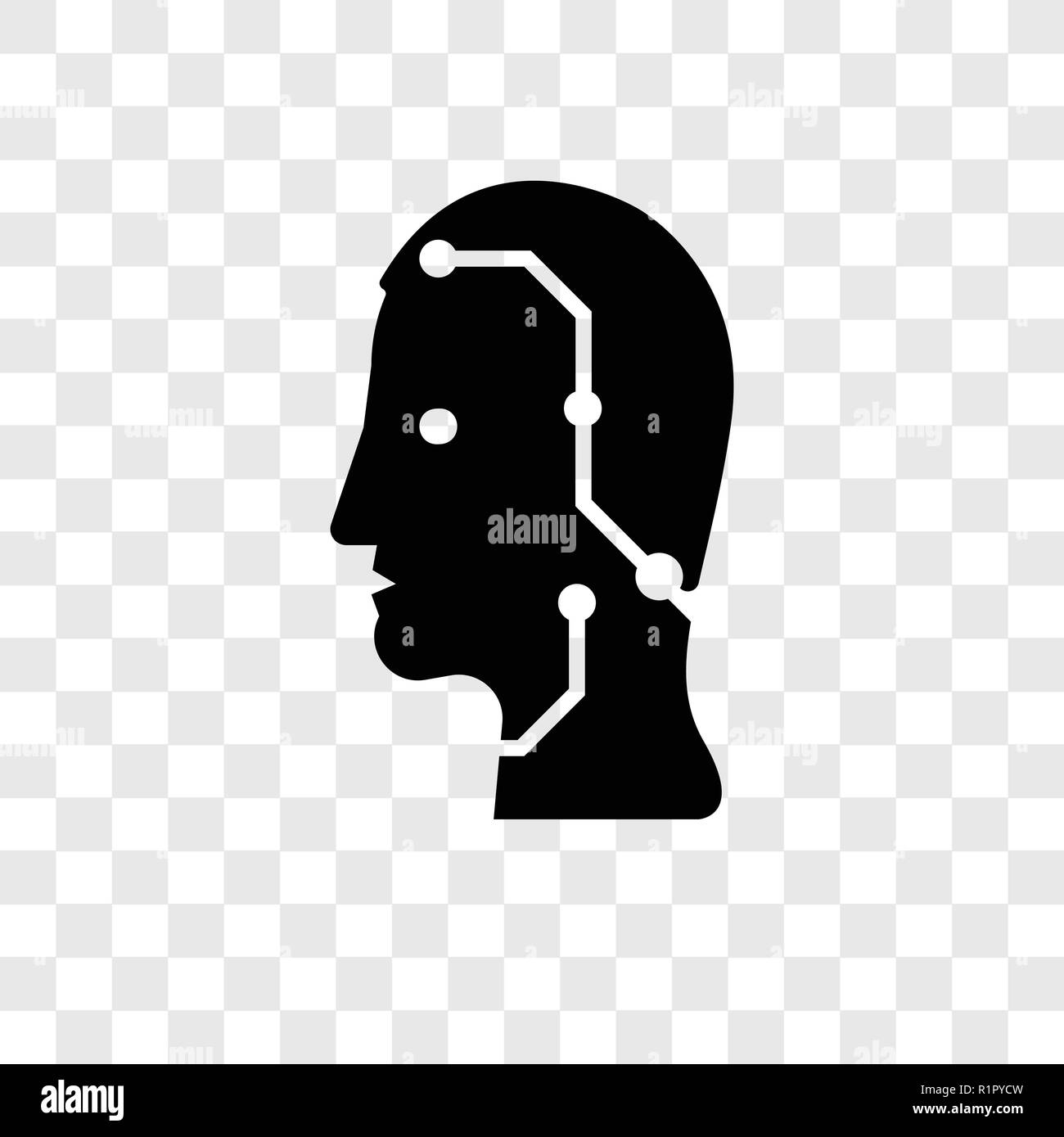 Artificial intelligence vector icon isolated on transparent background ...