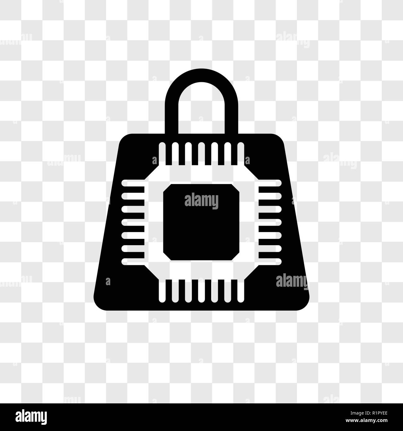 Shopping bag symbol in black and white Stock Vector Image & Art - Alamy