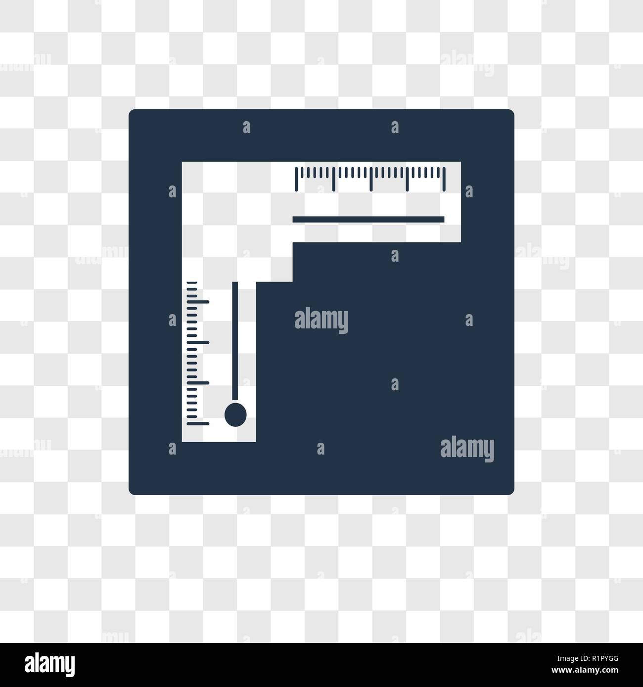 Ruler vector icon isolated on transparent background, Ruler ...