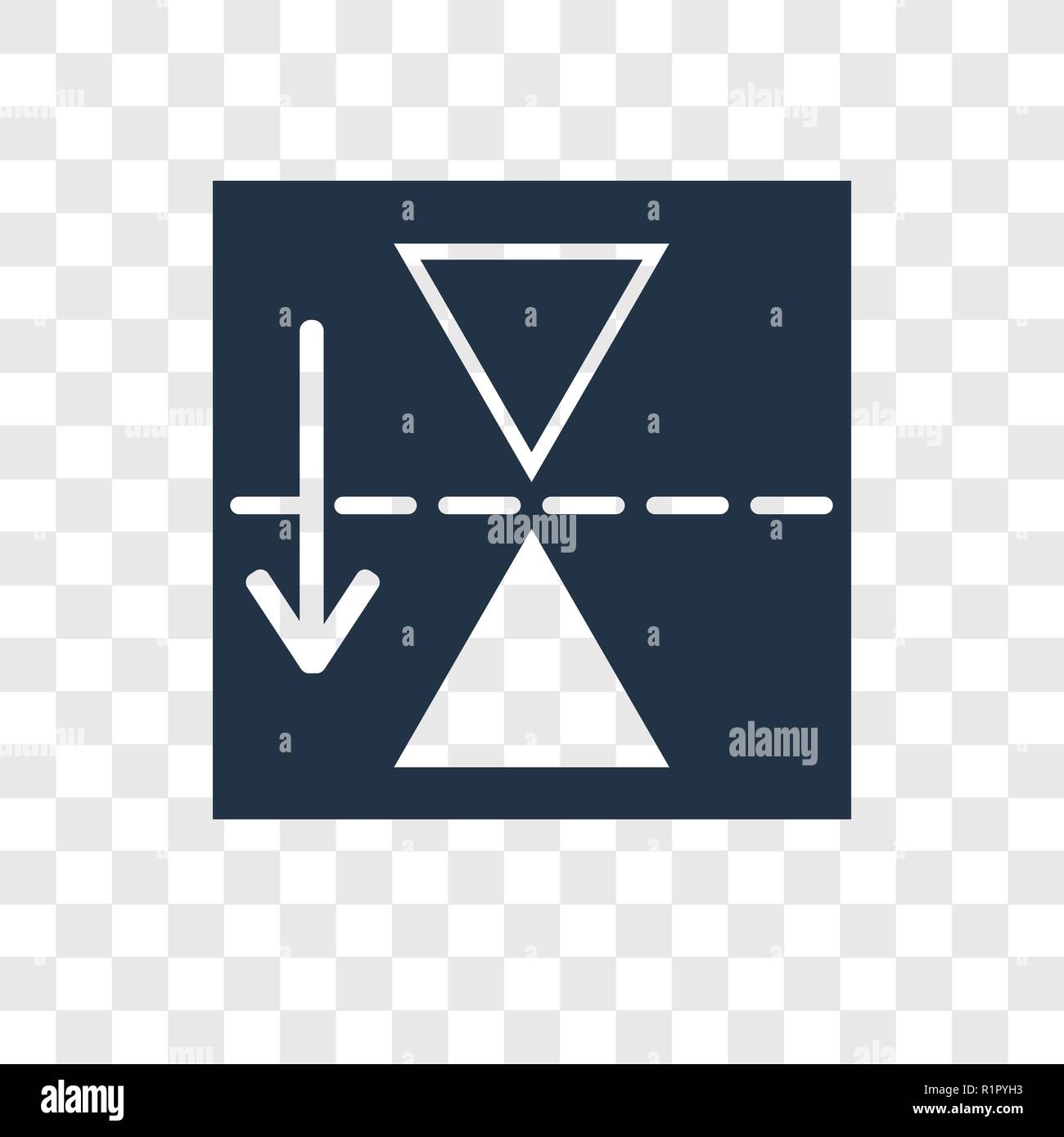 Mirror horizontally vector icon isolated on transparent background