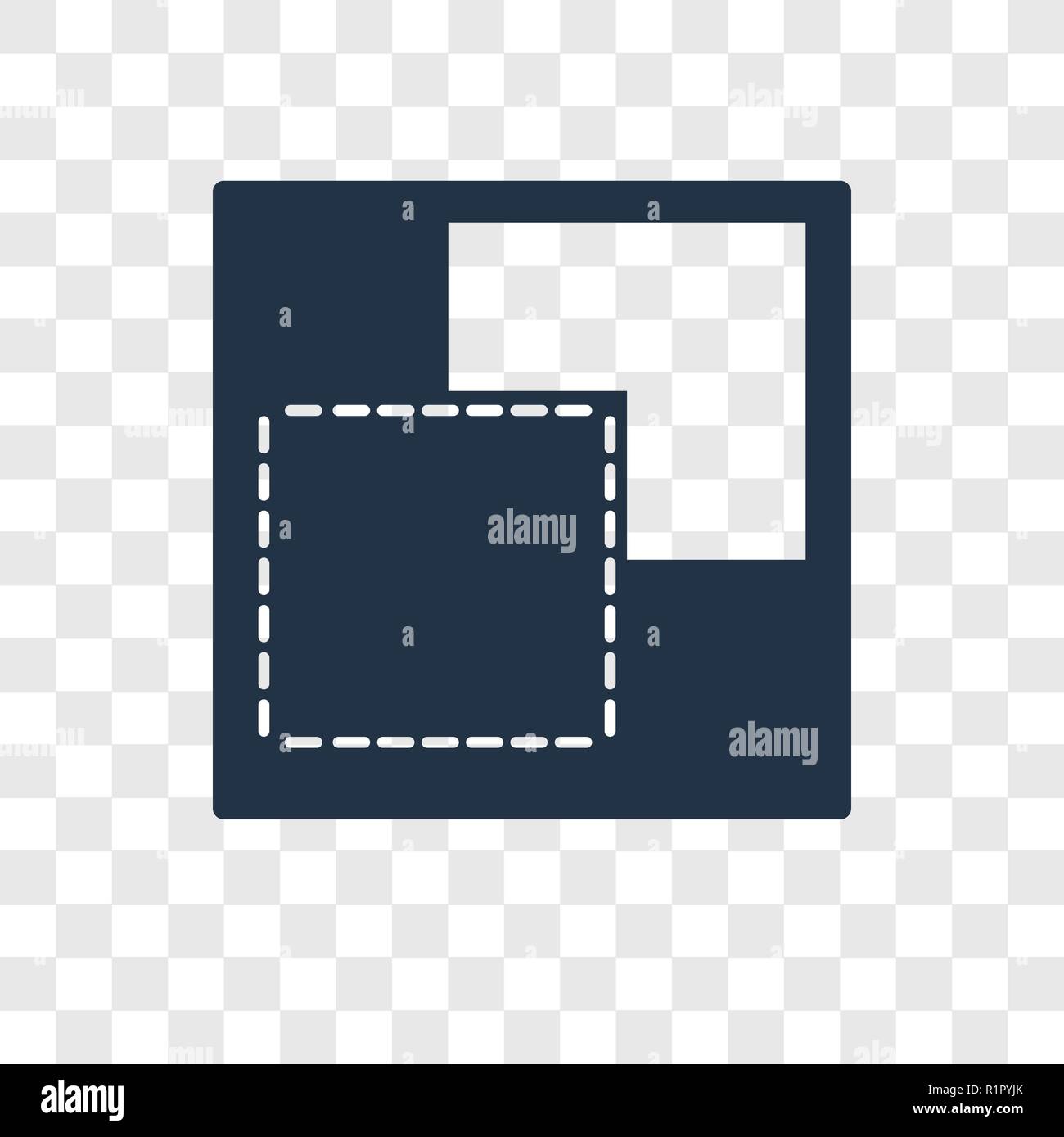 Background vector icon isolated on transparent background, Background transparency logo concept Stock Vector