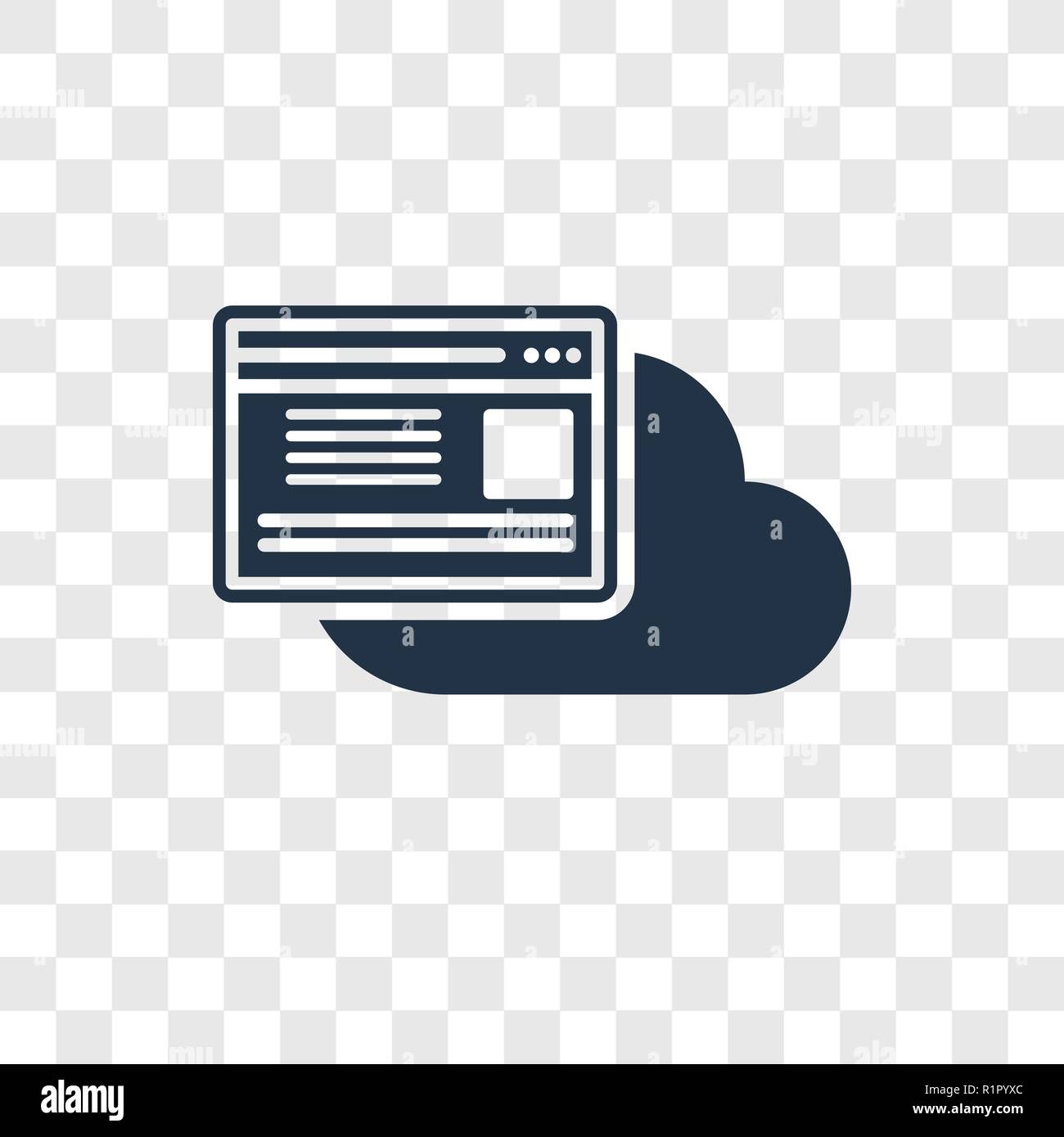 Browser vector icon isolated on transparent background, Browser ...