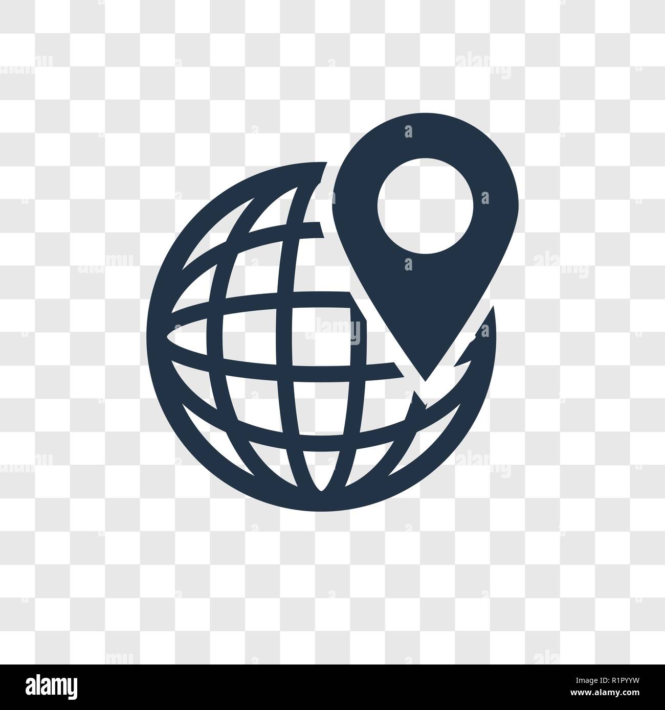Worldwide vector icon isolated on transparent background, Worldwide ...