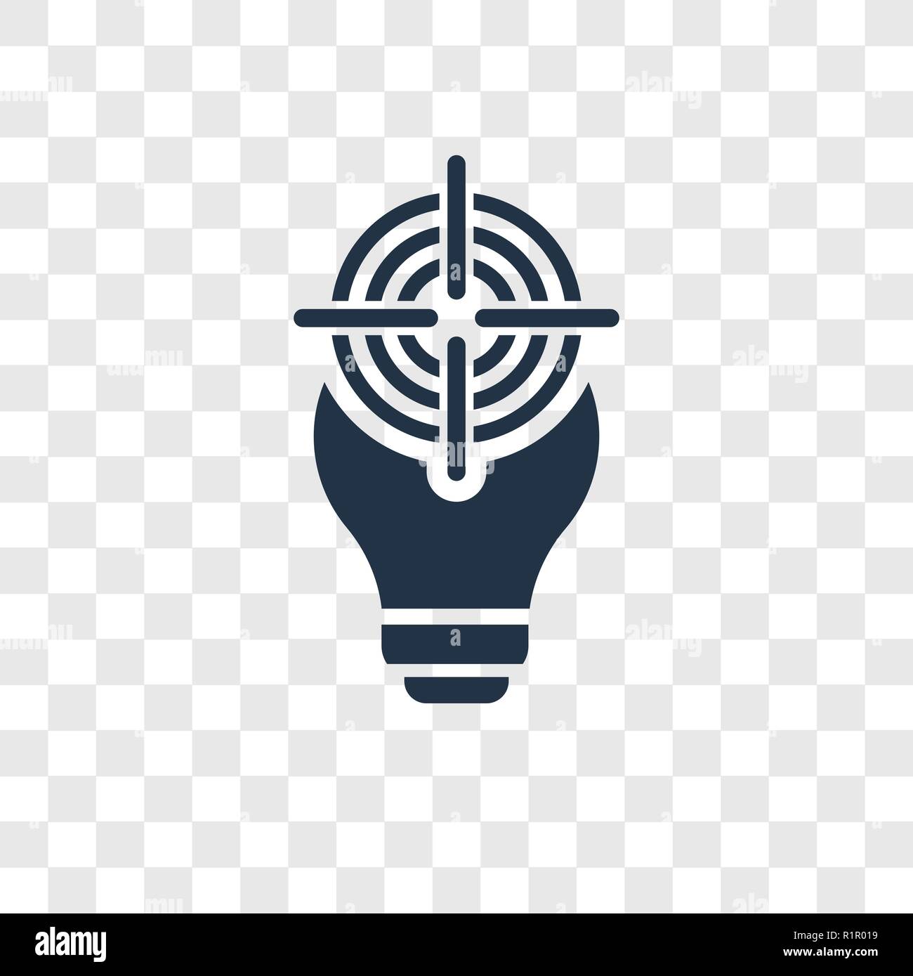 Target vector icon isolated on transparent background, Target transparency logo concept Stock Vector