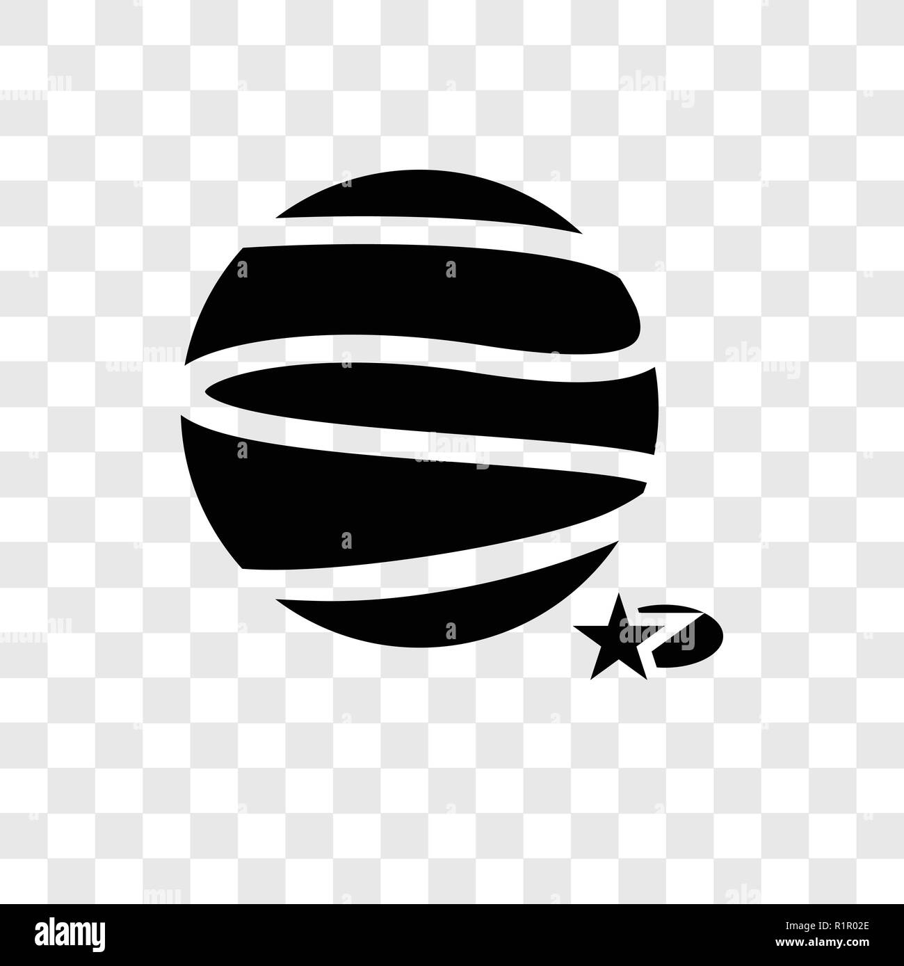 Mars with Satellite vector icon isolated on transparent background ...