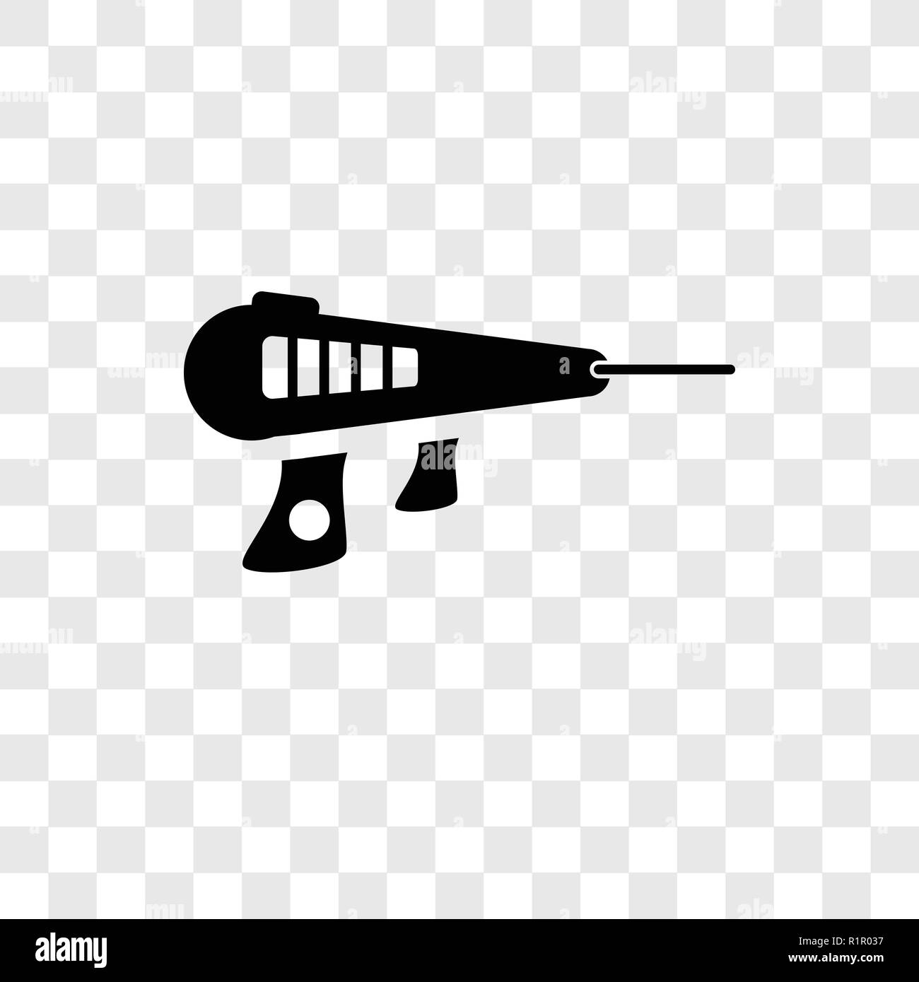 Laser Gun vector icon isolated on transparent background, Laser Gun
