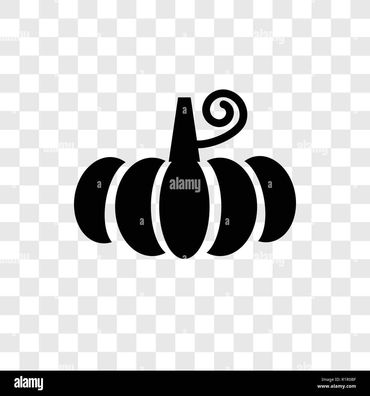 Pumpkin vector icon isolated on transparent background, Pumpkin