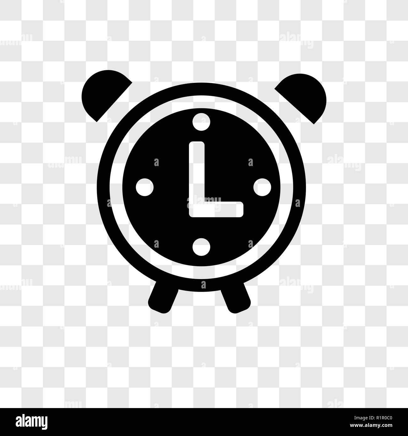 Clock Vector Icon Isolated On Transparent Background Clock