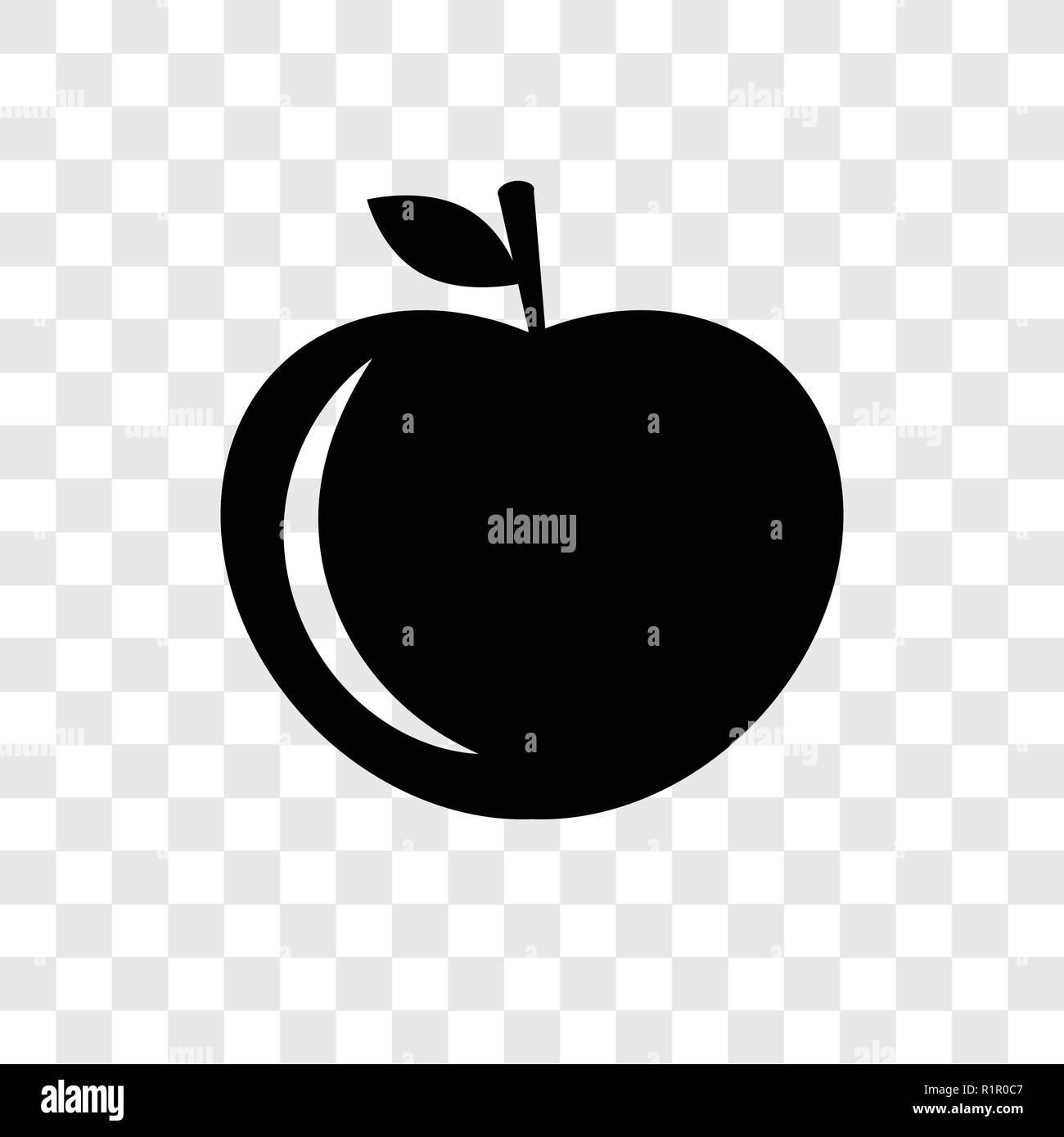 Apple Vector Icon Isolated On Transparent Background Apple Transparency Logo Concept Stock Vector Image Art Alamy