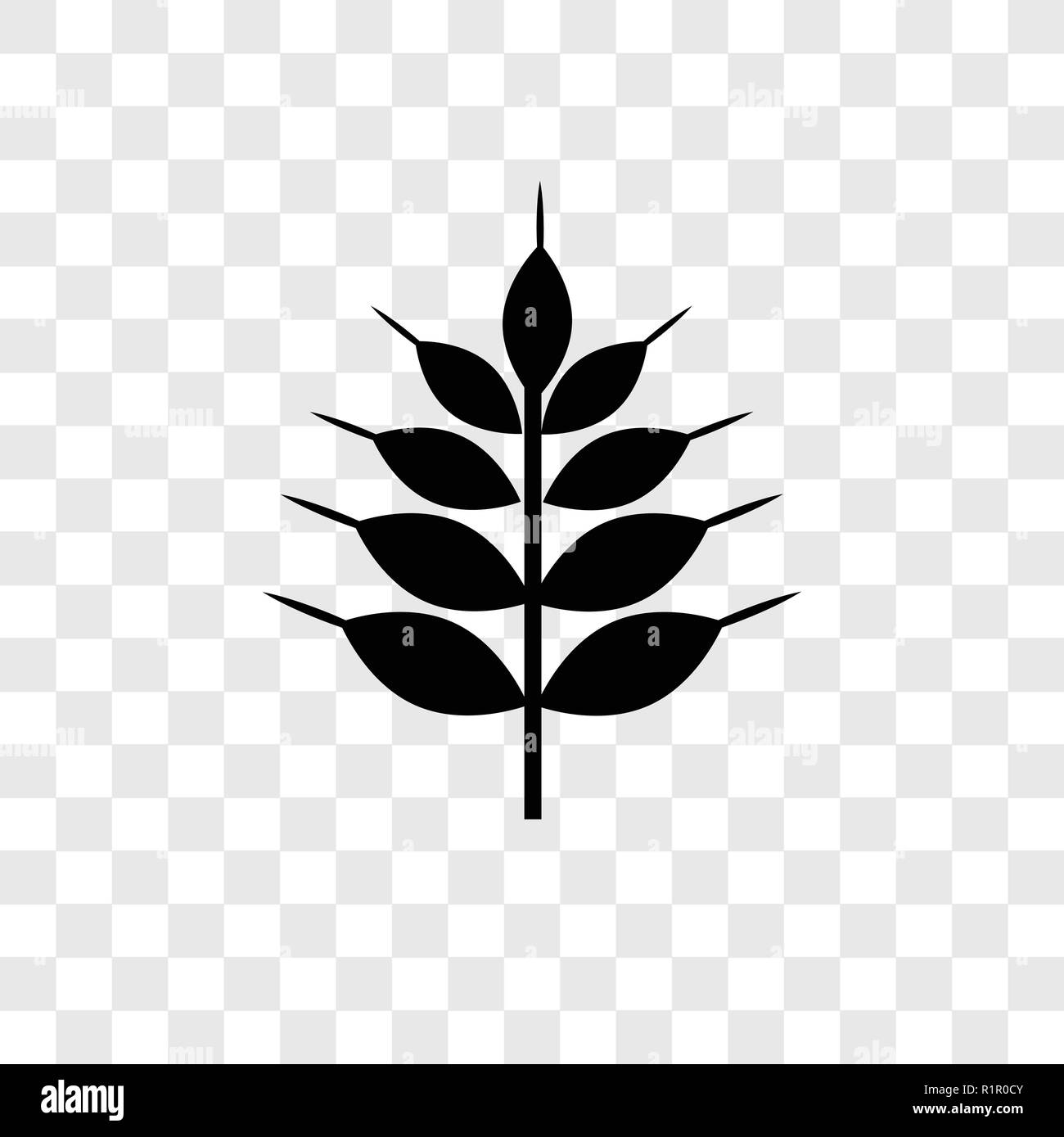Rye vector icon isolated on transparent background, Rye transparency ...