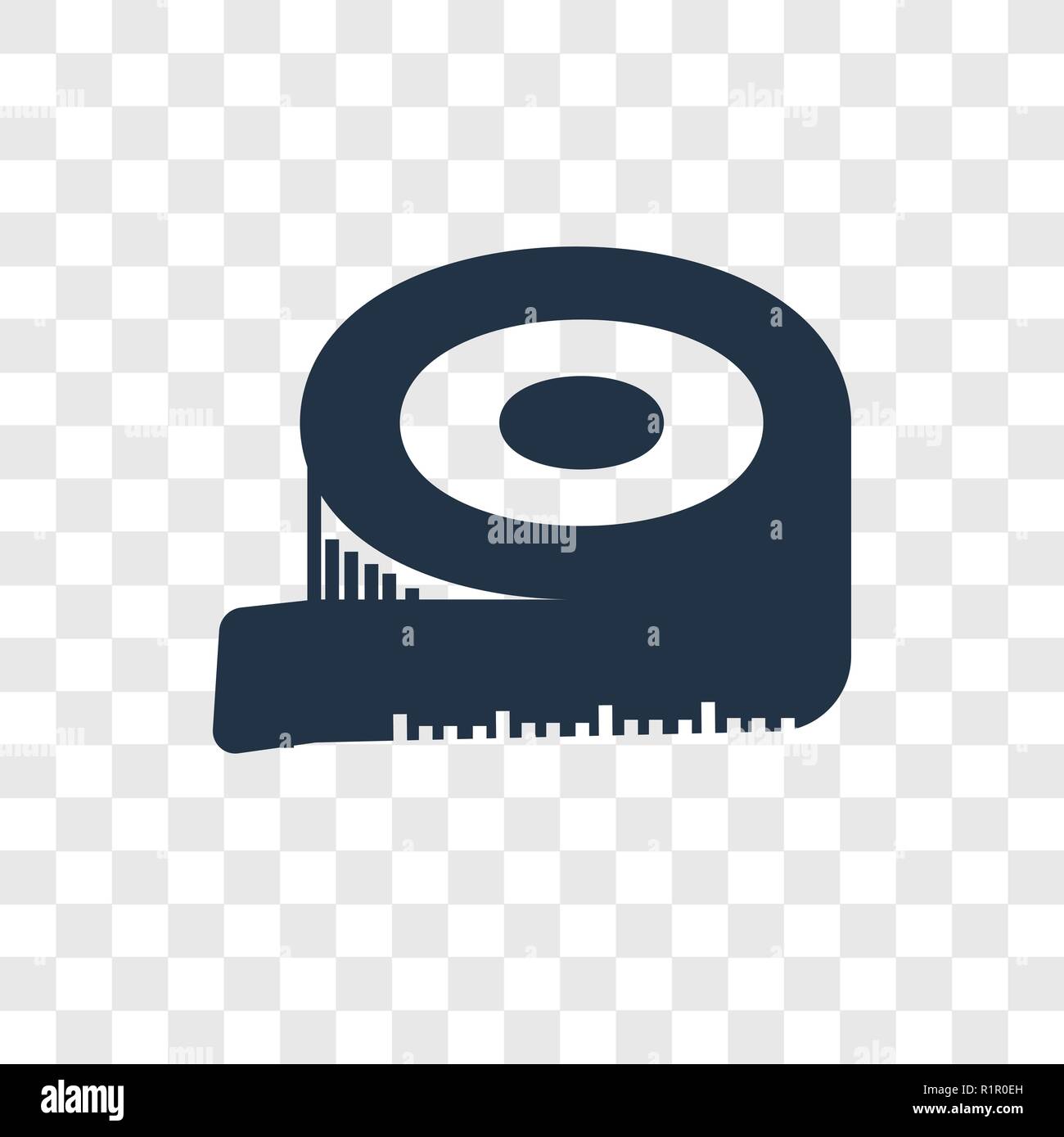 Measuring tape vector icon isolated on transparent background