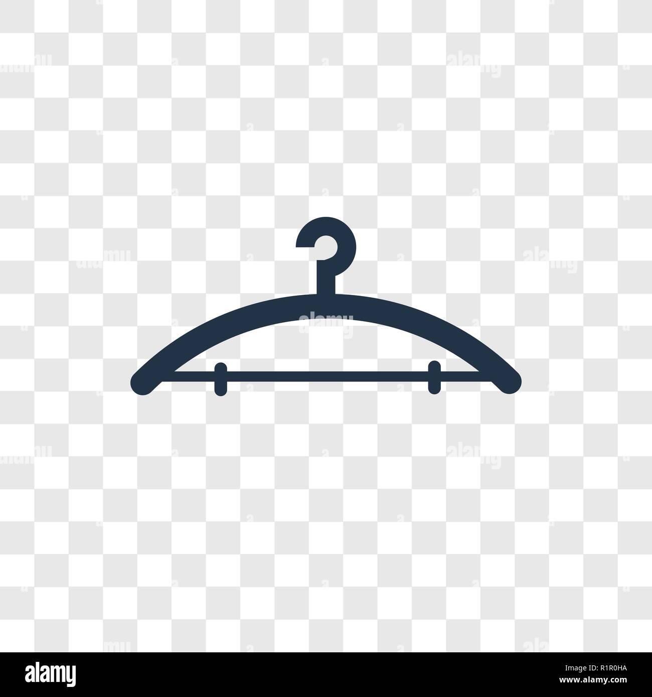 Hanger vector icon isolated on transparent background, Hanger