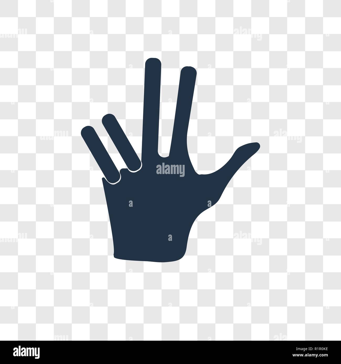 Hand vector icon isolated on transparent background, Hand transparency ...