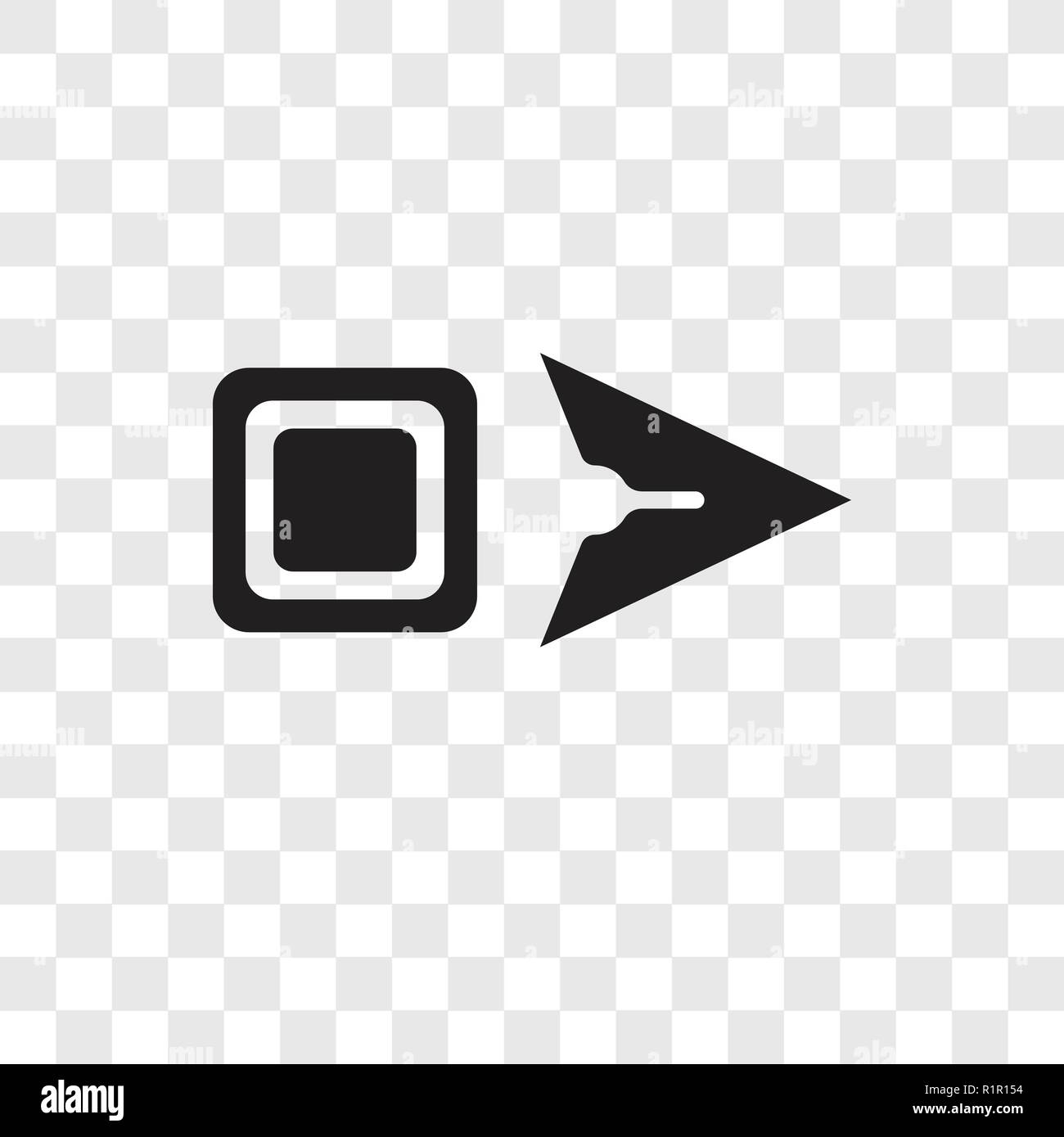 Move vector icon isolated on transparent background, Move transparency ...