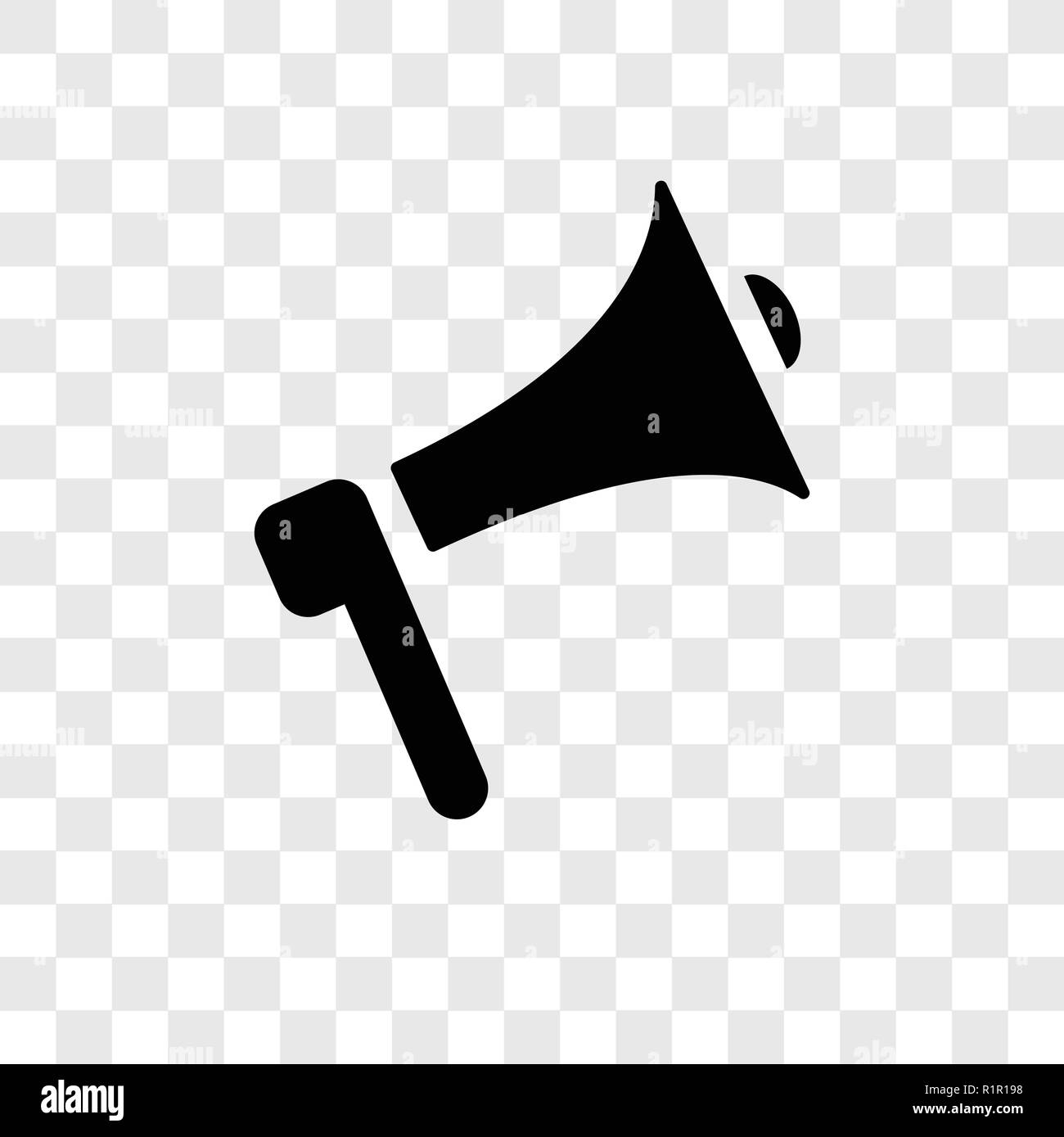 Megaphone vector icon isolated on transparent background, Megaphone