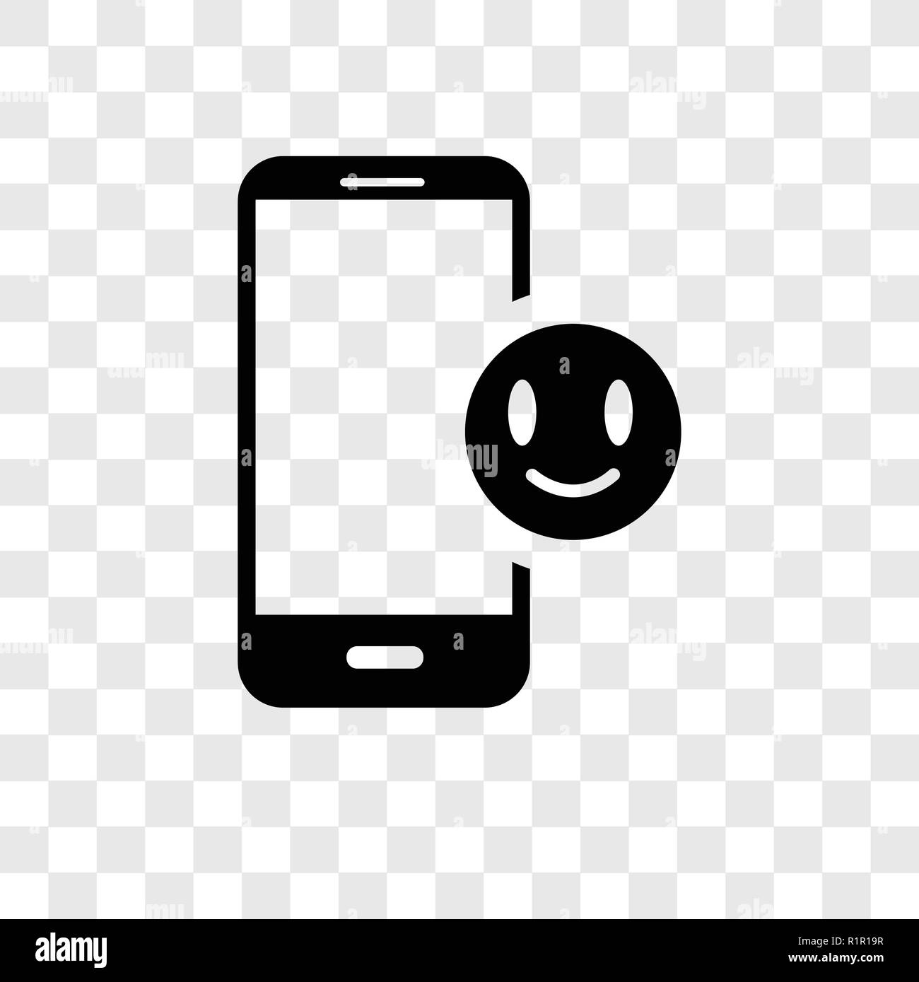 Mobile Phone Vector Icon Isolated On Transparent Background