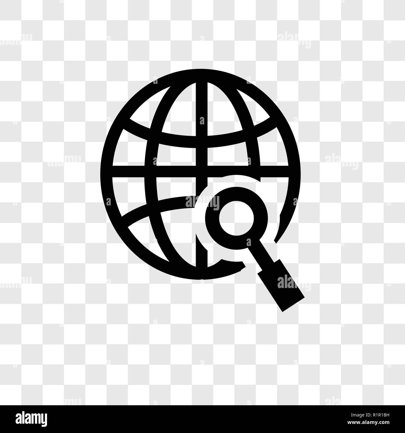 Search vector icon isolated on transparent background, Search
