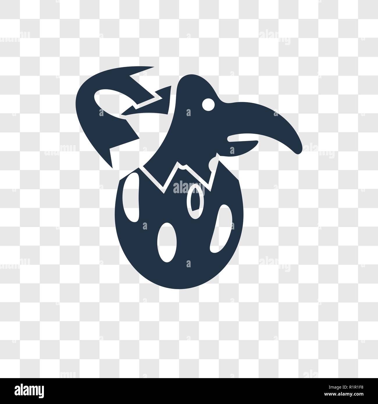 Dinosaur vector icon isolated on transparent background, Dinosaur