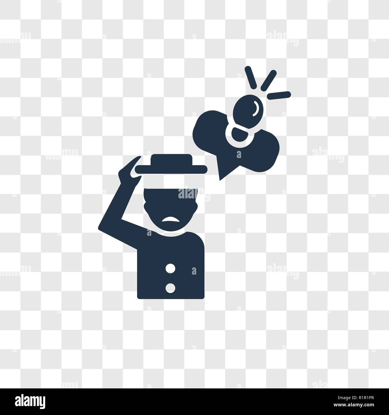 Idea vector icon isolated on transparent background, Idea transparency ...