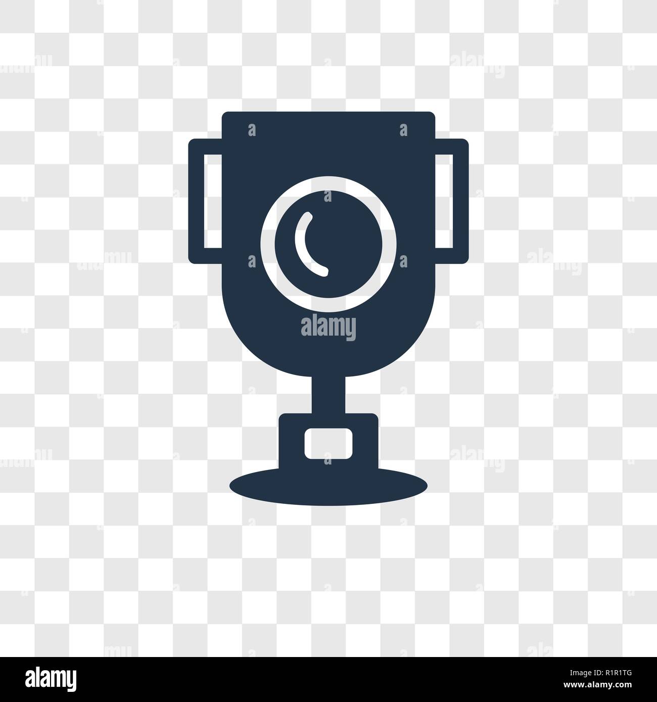 Trophy vector icon isolated on transparent background, Trophy ...