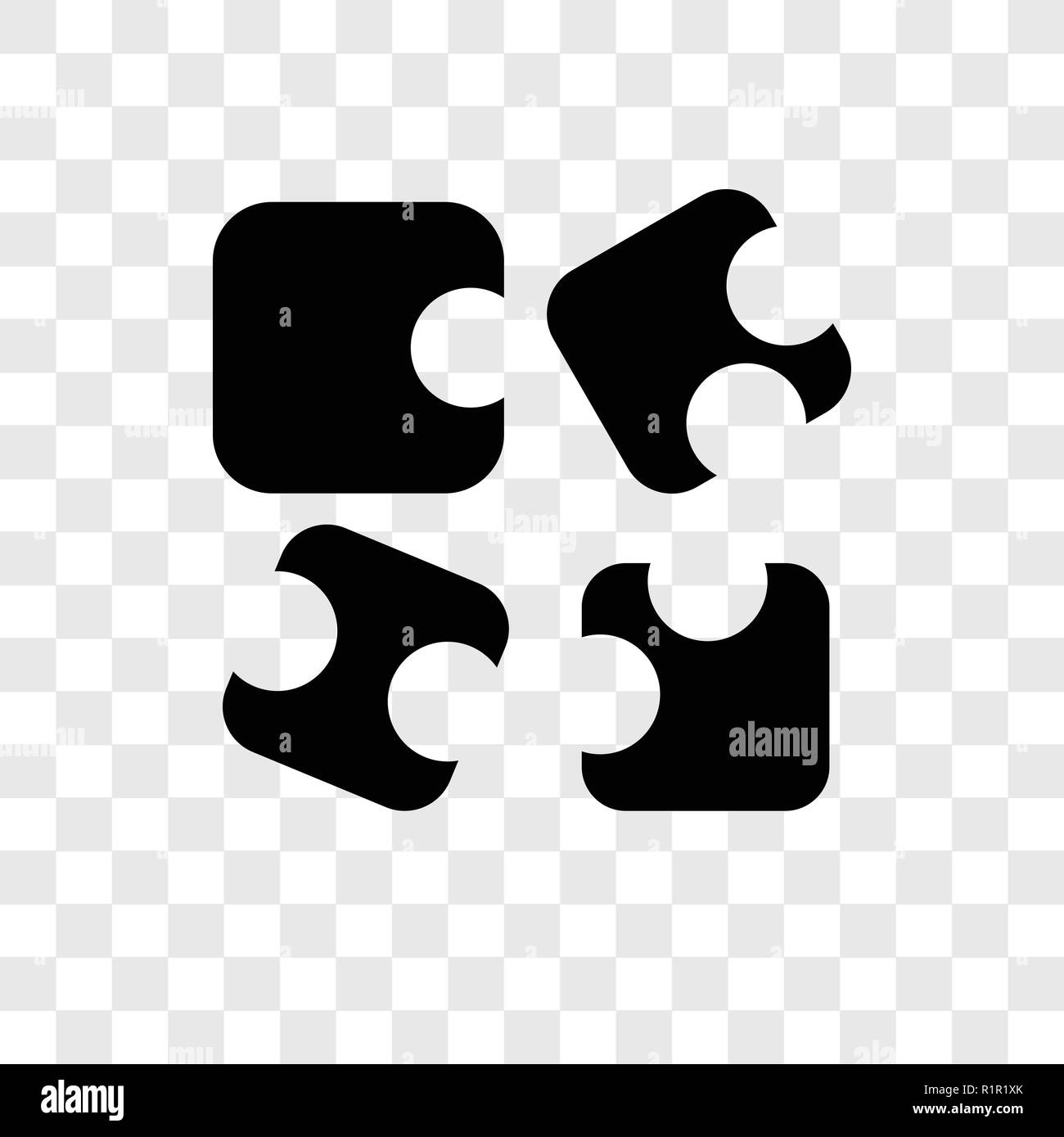 Puzzle Vector Icon Isolated On Transparent Background Puzzle Transparency Logo Concept Stock Vector Image Art Alamy