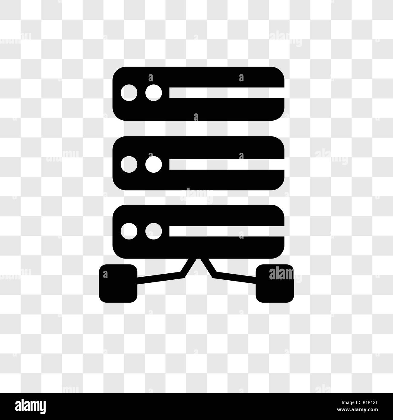 Database vector icon isolated on transparent background, Database ...