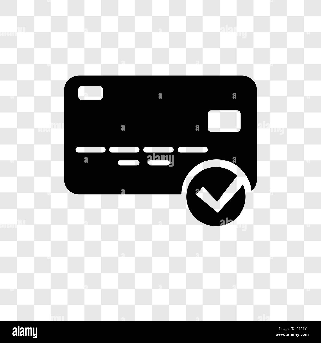 Payment method vector icon isolated on transparent background, Payment method transparency logo concept Stock Vector