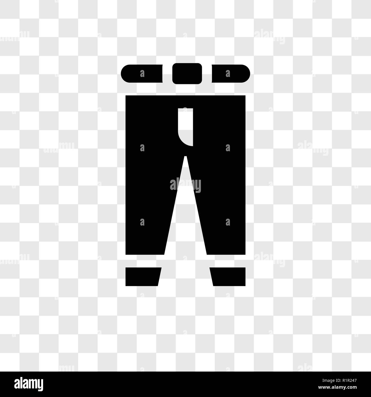 Pants vector icon isolated on transparent background, Pants