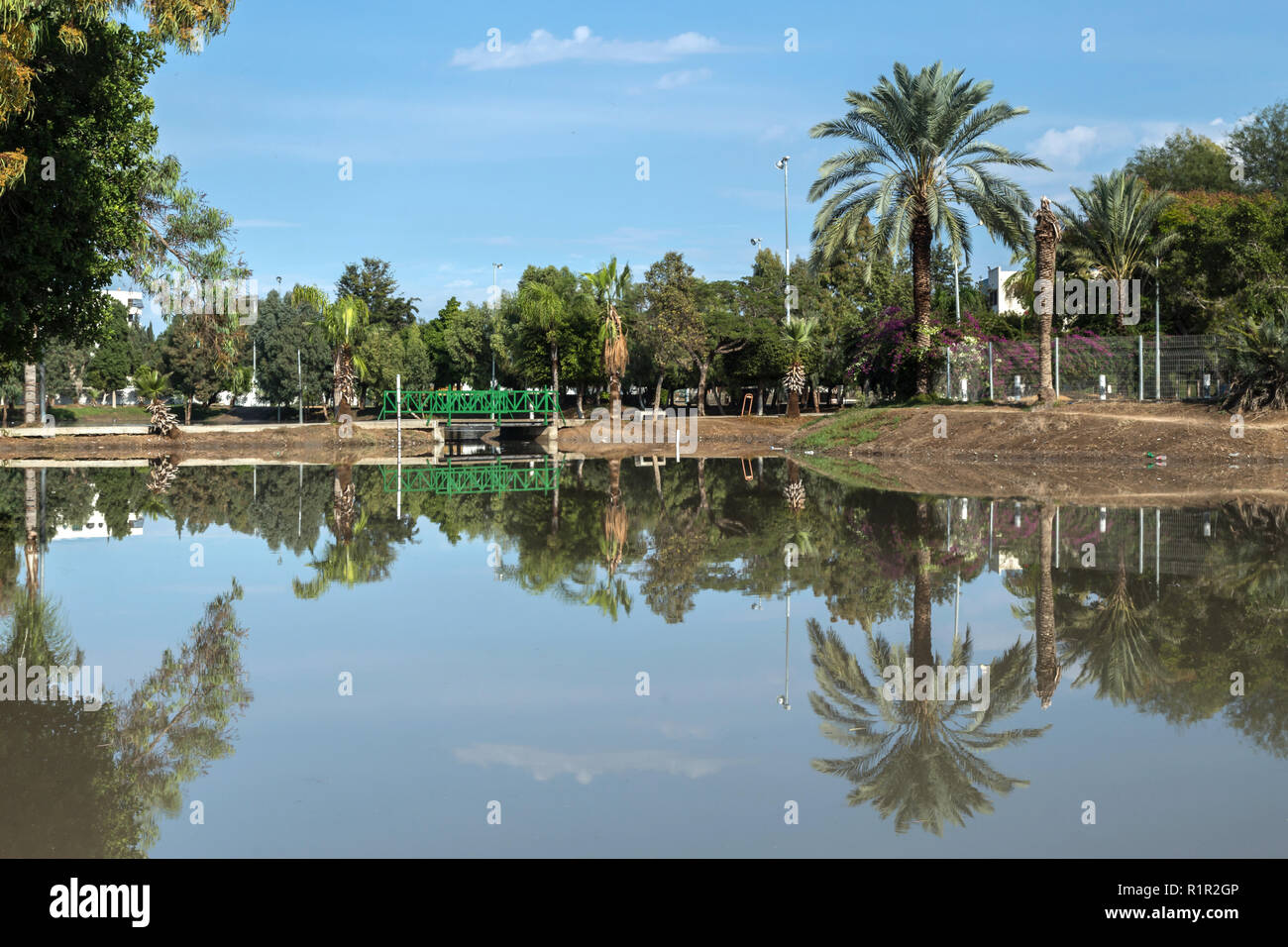 Reflection Landscape, Gaza-Palestine. Stock Photo