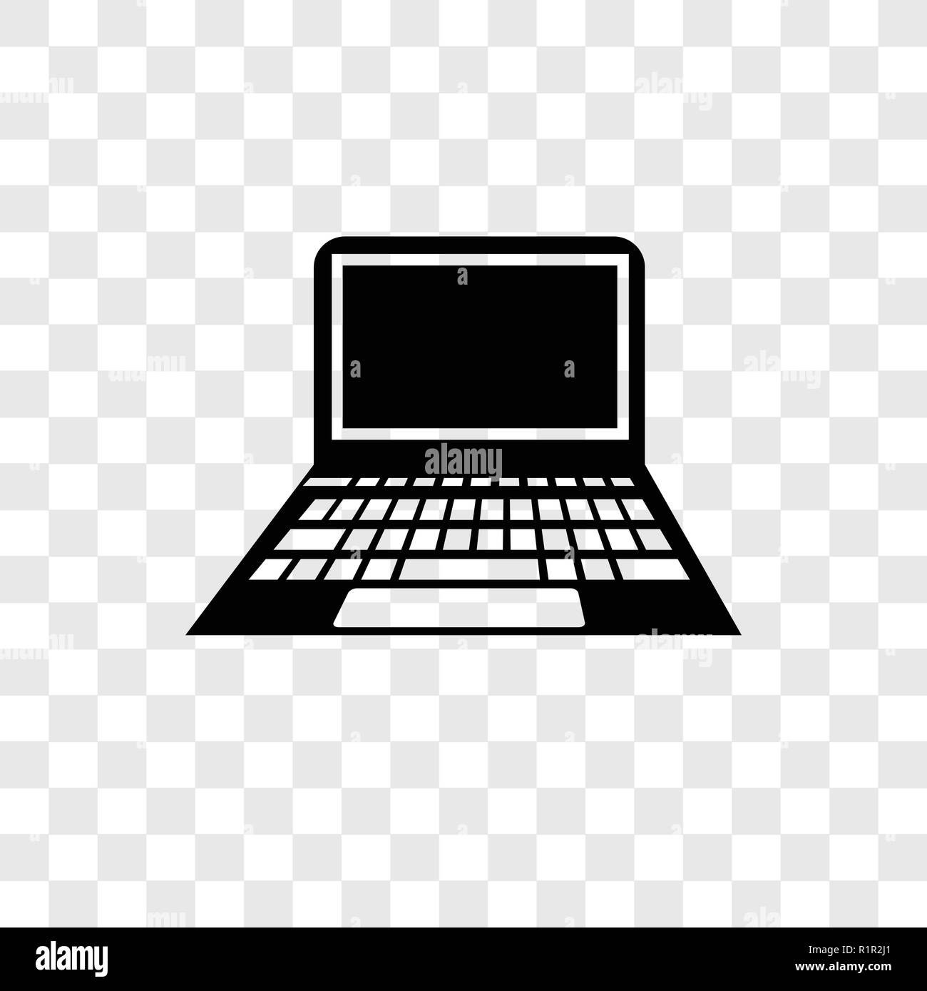 Laptop vector icon isolated on transparent background, Laptop transparency  logo concept Stock Vector Image & Art - Alamy